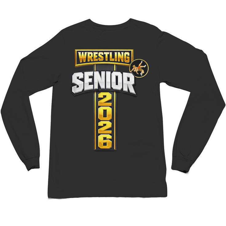 Wrestling Senior Night Senior 2026 Faith Cross Graduation Unisex Long Sleeve T-Shirt