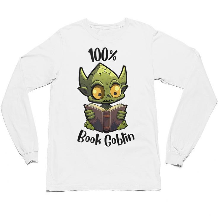 100 Book Goblin Cute Book Reader And Library Lover Unisex Long Sleeve T-Shirt 100 Book Goblin Cute Book Reader And Library Lover Unisex Long Sleeve T-Shirt