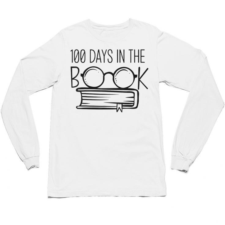 100 Days Of SCHOOKBook Nerd Book Lover Reading Librarian Boo Unisex Long Sleeve T-Shirt