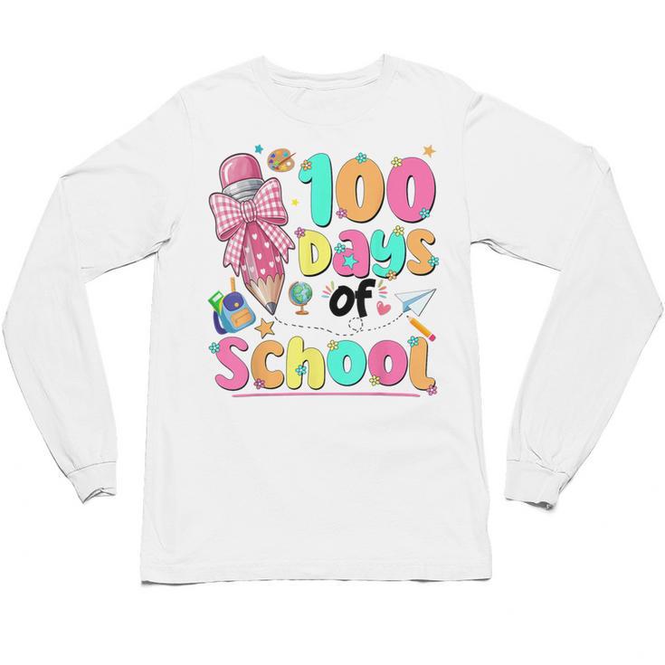 100th Day Of School Teacher Books 100 Days Of School Women Unisex Long Sleeve T-Shirt