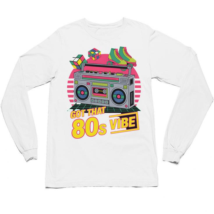 1980s 80s Reunion Nostalgia Memories Music School Grew Up Premium Tri-Blend Unisex Long Sleeve T-Shirt