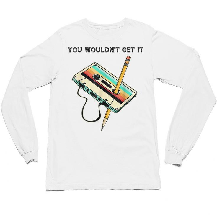 70s 80s 90s Retro Party Costume Nostalgia Cassette Unisex Long Sleeve T-Shirt