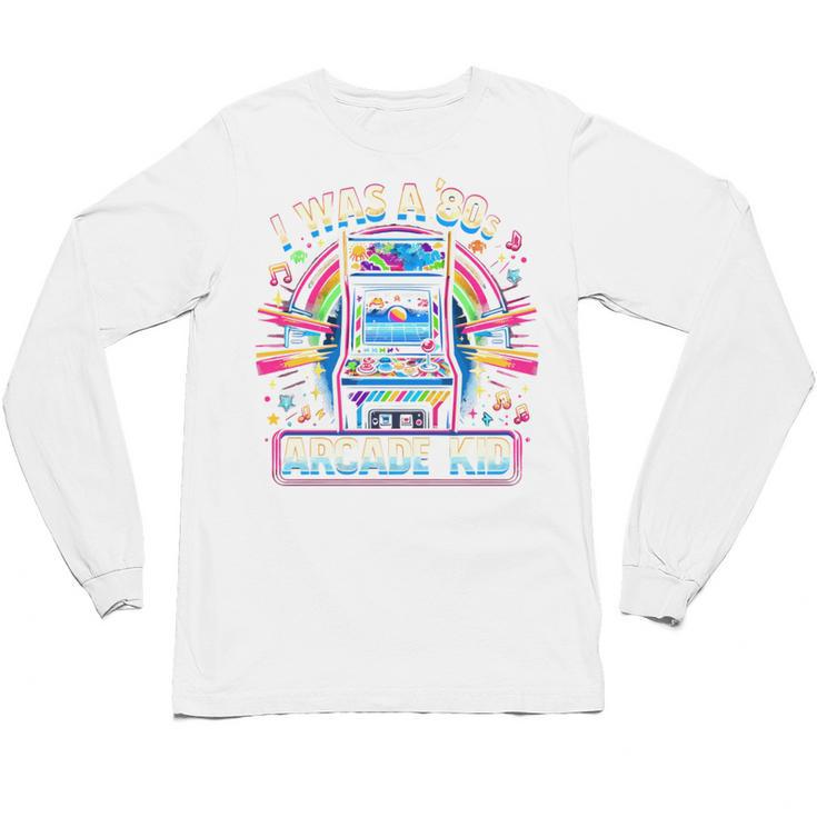 80s Arcade Kid Vintage Gamer Nostalgia Unisex Long Sleeve T-Shirt