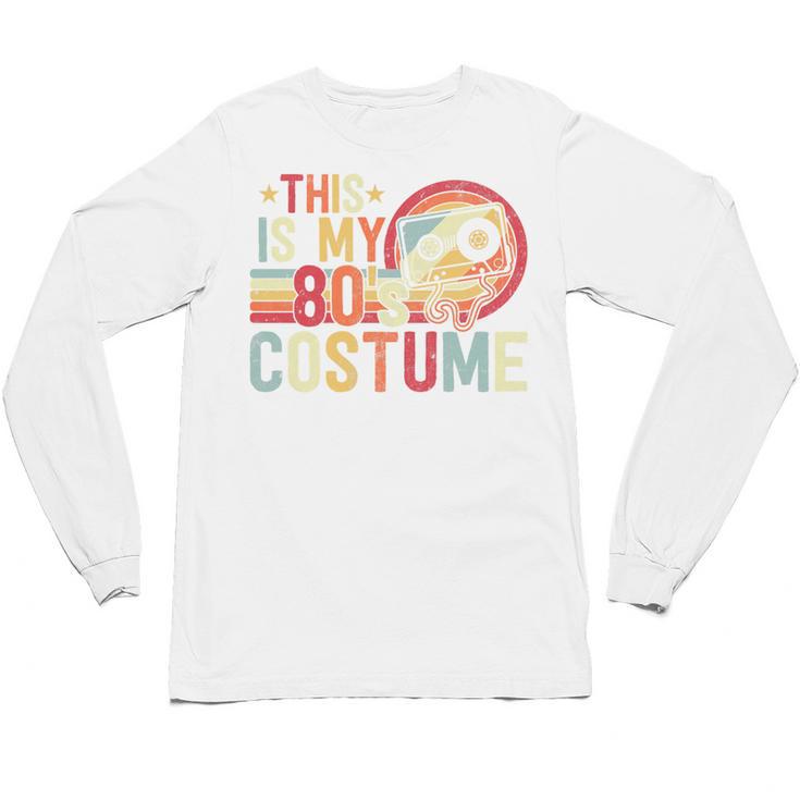This Is My 80s Costume Vintage Style Nostalgia 1980s Retro Premium Tri-Blend Unisex Long Sleeve T-Shirt