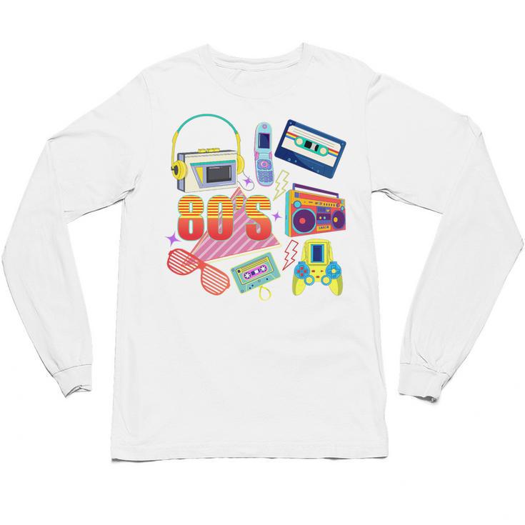 80's Vintage Cassette Tape Nostalgia Mixtape Era 1980s Retro Premium Tri-Blend Unisex Long Sleeve T-Shirt