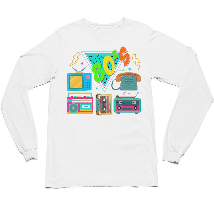 80's Vintage Cassette Tape Nostalgia Mixtape Era 1980s Retro Unisex Long Sleeve T-Shirt 80's Vintage Cassette Tape Nostalgia Mixtape Era 1980s Retro Unisex Long Sleeve T-Shirt