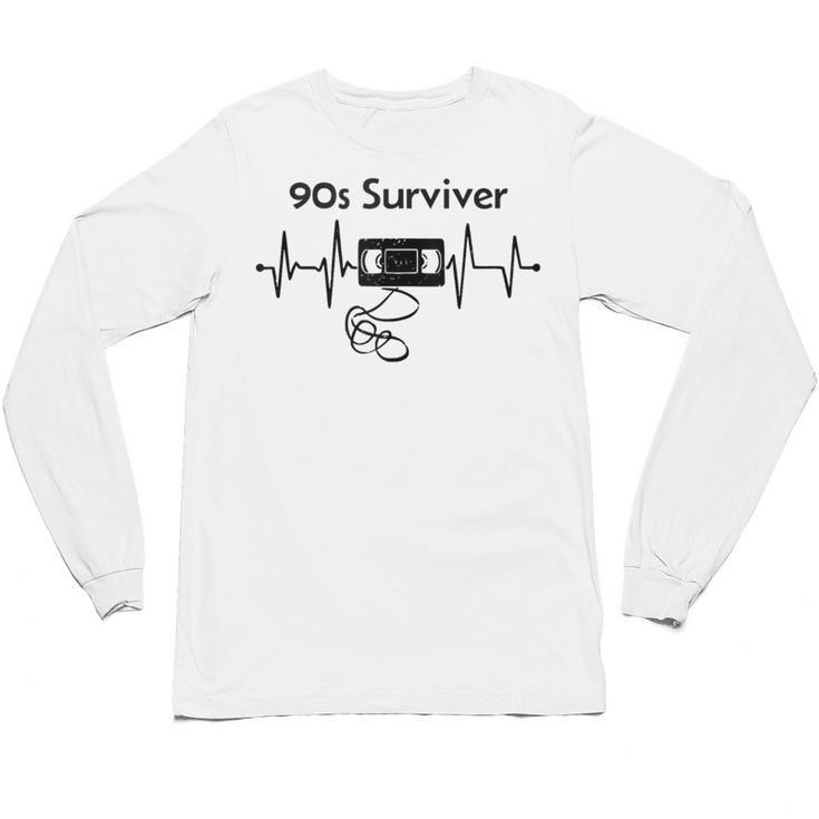 90s Survivor Retro Nostalgia Vintage Throwback Unisex Long Sleeve T-Shirt