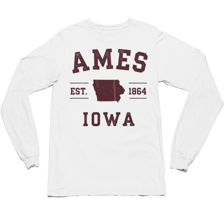 Ames Iowa Est 1864 Nostalgia Premium Tri-Blend Unisex Long Sleeve T-Shirt