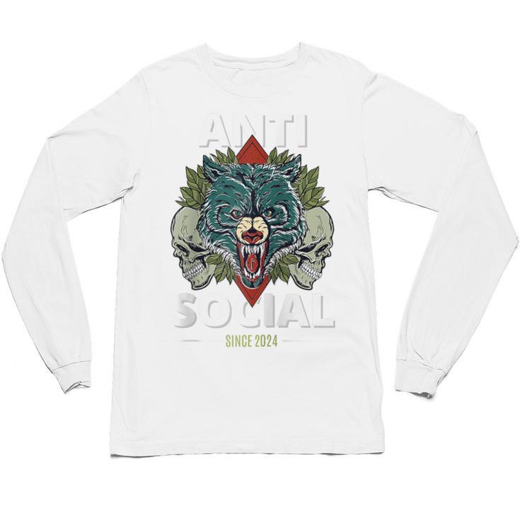 Antisocial Introvert I Like Being Alone Raglan Baseball Tee Unisex Long Sleeve T-Shirt
