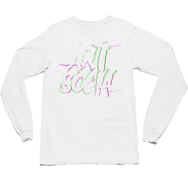 Antisocial Introvert I Hate People Antisocial Club EDM Premium Tri-Blend Unisex Long Sleeve T-Shirt