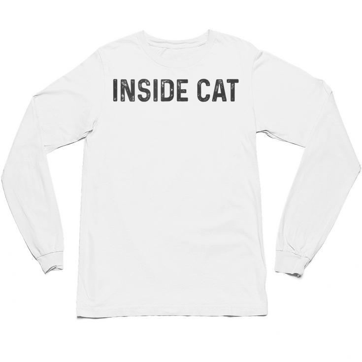 Antisocial Introvert Women Men Kids Inside Cat Unisex Long Sleeve T-Shirt