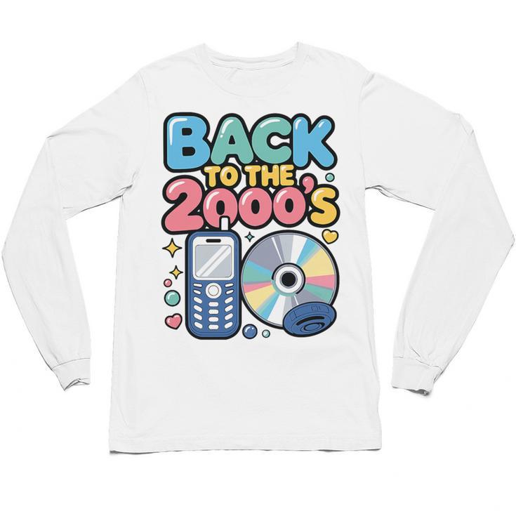 Back To The 2000s Retro Nostalgia Premium Tri-Blend Unisex Long Sleeve T-Shirt