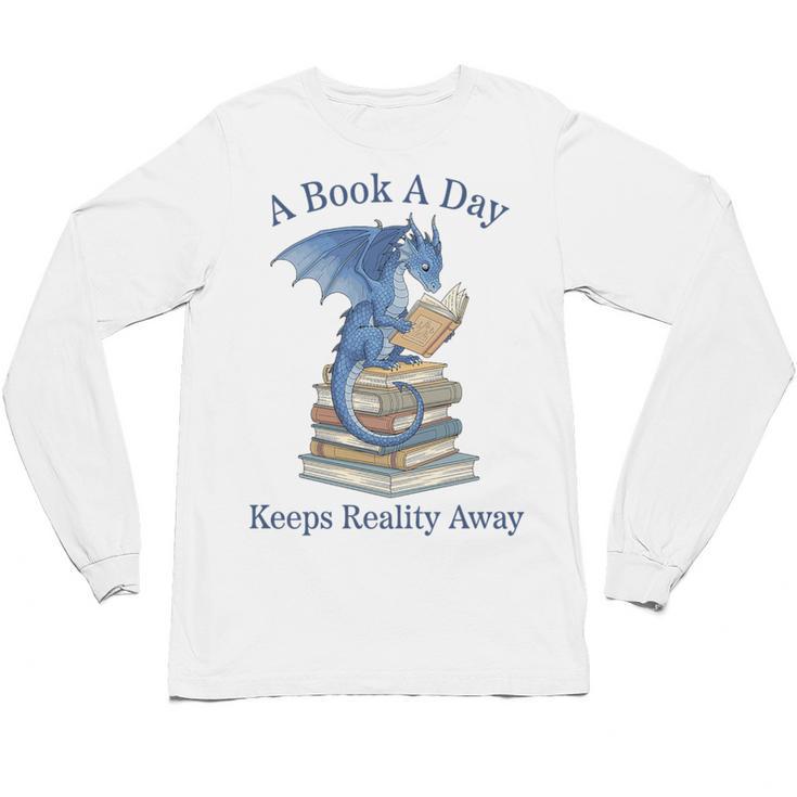 A Book A Day Keeps Reality Away Premium Tri-Blend Unisex Long Sleeve T-Shirt
