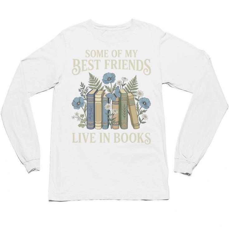 Book Lover Vintage Botanical Friends Premium Tri-Blend Unisex Long Sleeve T-Shirt