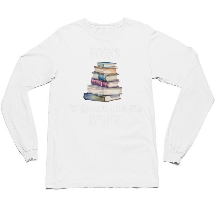 Books The Original Handheld Device Book Librarian Premium Unisex Long Sleeve T-Shirt