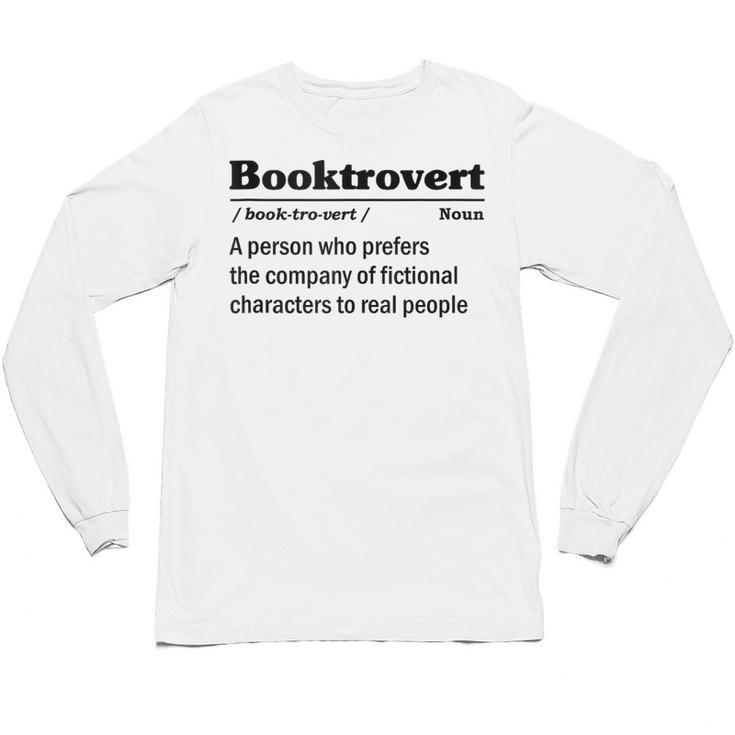 Booktrovert Definition Bookish Introvert Book Lover Unisex Long Sleeve T-Shirt