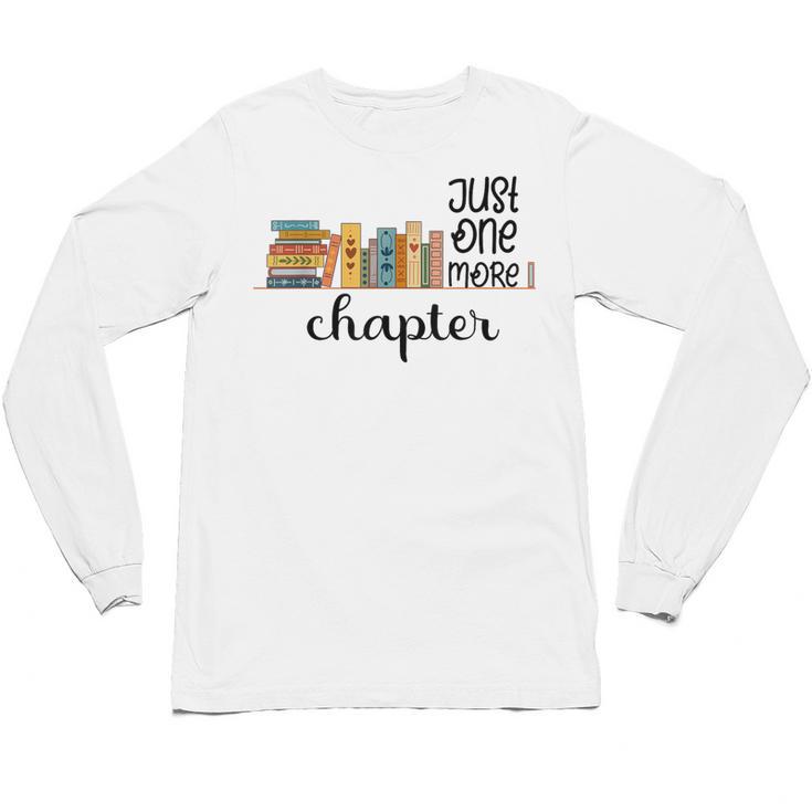 Bookworm Woman Reading Fiction Novels Library Book Store Unisex Long Sleeve T-Shirt