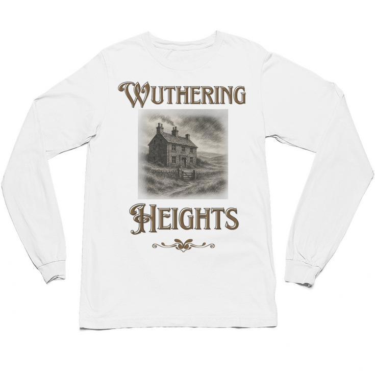 Bronte Novel Wuthering Heights Moorland Gothic Book Cover Unisex Long Sleeve T-Shirt