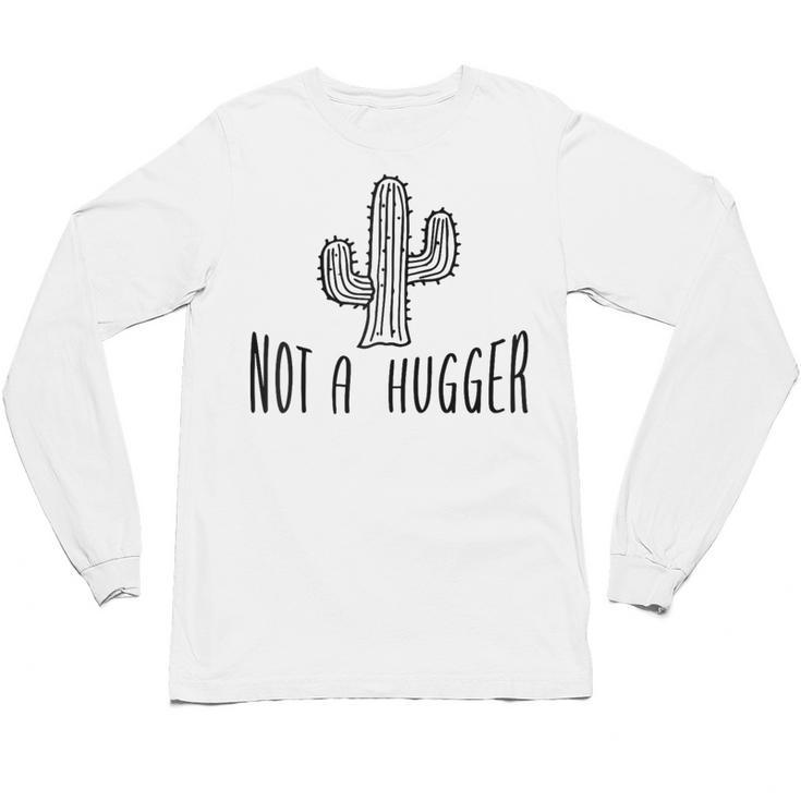 Cactus Not A Hugger Homebody Introvert Raglan Baseball Tee Unisex Long Sleeve T-Shirt