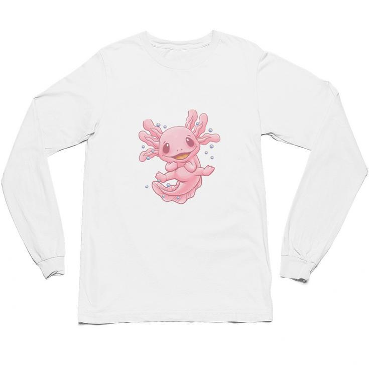If I Cant Bring My Axolotl Im Not Going Salamander Introvert Unisex Long Sleeve T-Shirt