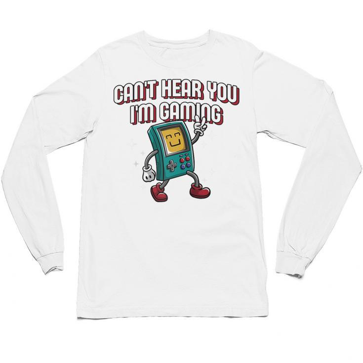 Cant Hear You Im Gaming Introvert Gamer Antisocial Raglan Baseball Tee Unisex Long Sleeve T-Shirt