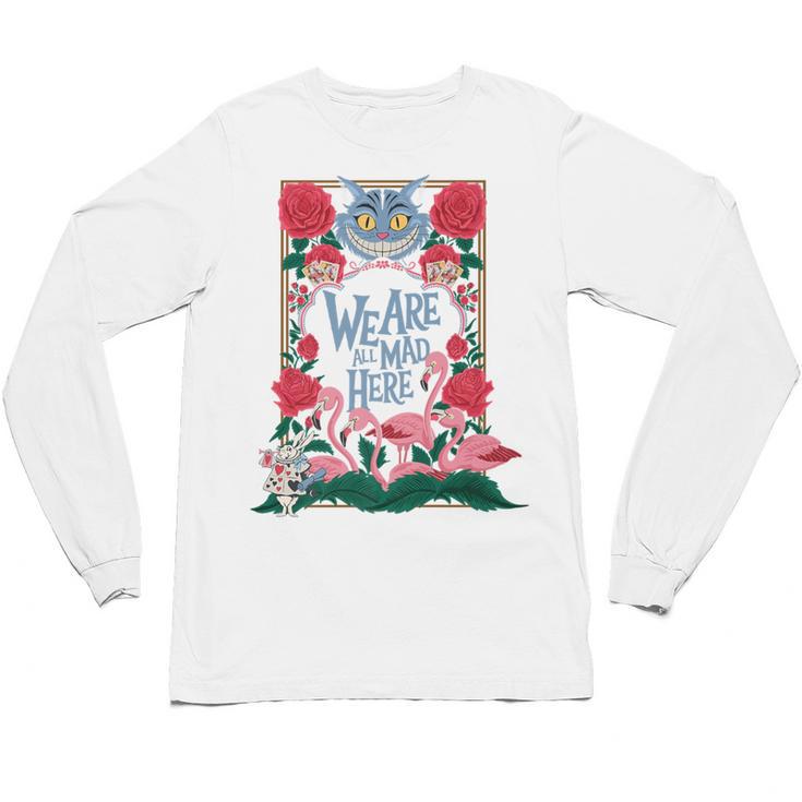 Cheshire Cat Alice In Wonderland Vintage Book Premium Unisex Long Sleeve T-Shirt