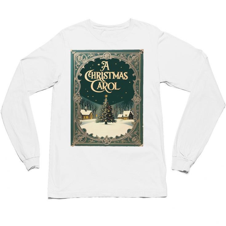 A Christmas Carol Book Cover By Charles Dickens Unisex Long Sleeve T-Shirt