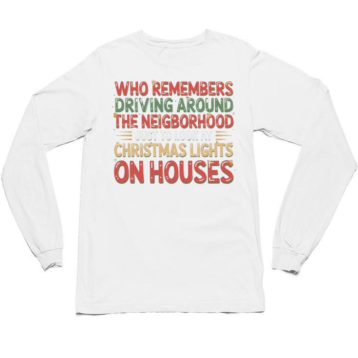 Christmas Lights Nostalgia – Holiday Memory Christmas Spirit Premium Tri-Blend Unisex Long Sleeve T-Shirt