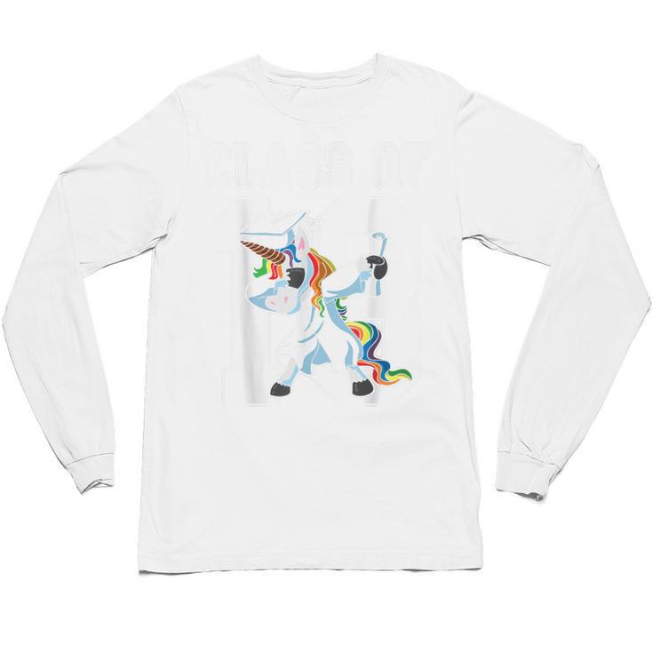 Class Of 2018 Graduation Dabbing Unicorn Unisex Long Sleeve T-Shirt