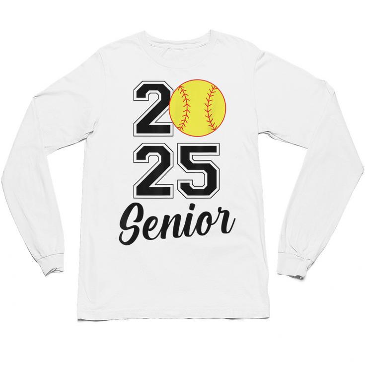 Class Of 2025 Softball Senior Graduation Graduate Women Unisex Long Sleeve T-Shirt