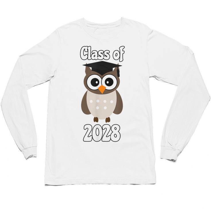 Class Of 2028 TShirt Back To School Graduation Year Boy Girl Unisex Long Sleeve T-Shirt