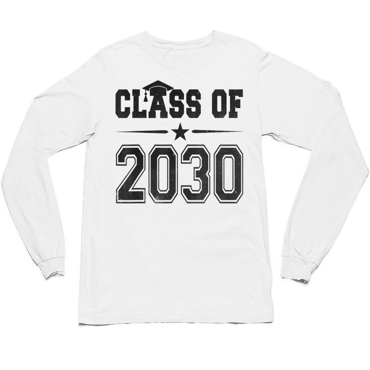 Class Of 2030 Shirt Graduation Unisex Long Sleeve T-Shirt