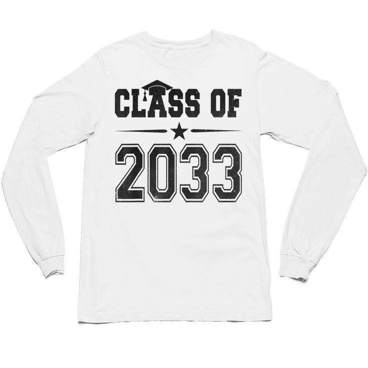 Class Of 2033 Shirt Graduation Unisex Long Sleeve T-Shirt