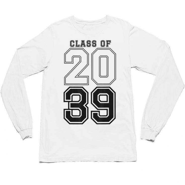 Class Of 2039 Blue Graduation Senior Student Tee Unisex Long Sleeve T-Shirt