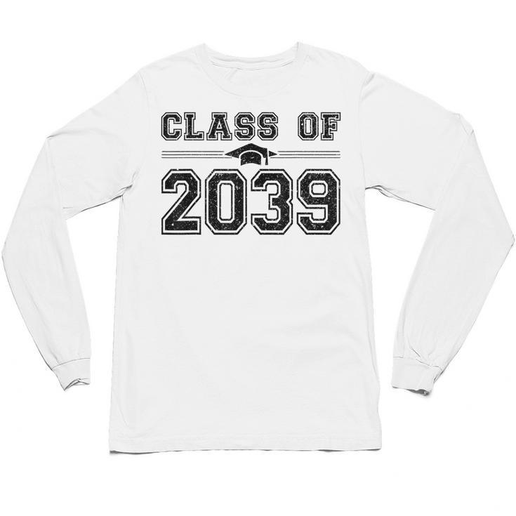 Class Of 2039 Grow With Me First Day Of School Graduation Unisex Long Sleeve T-Shirt