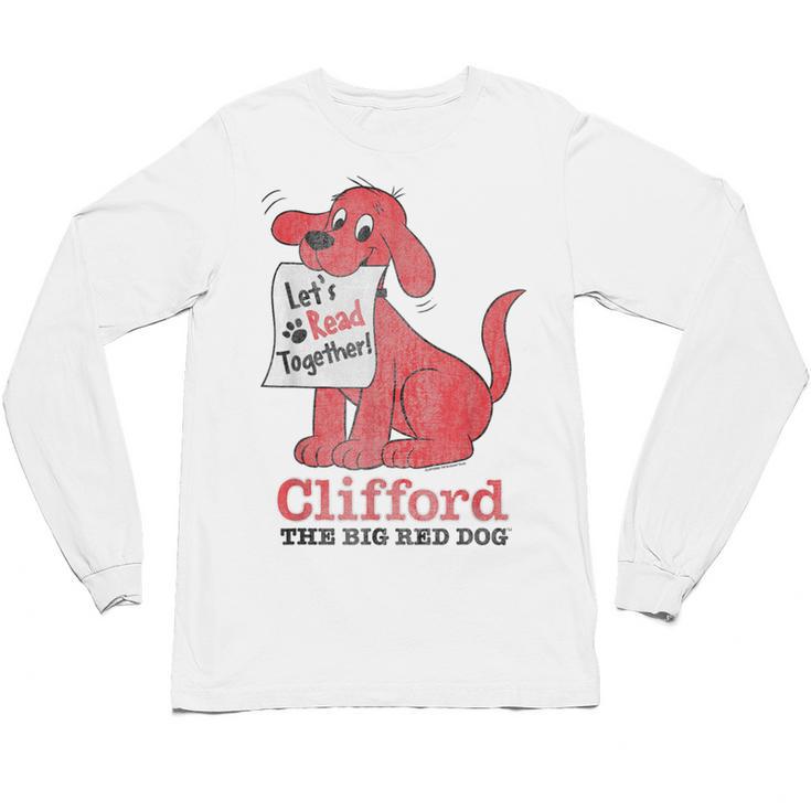 Clifford The Big Red Dog Let's Read Together Vintage Book Unisex Long Sleeve T-Shirt