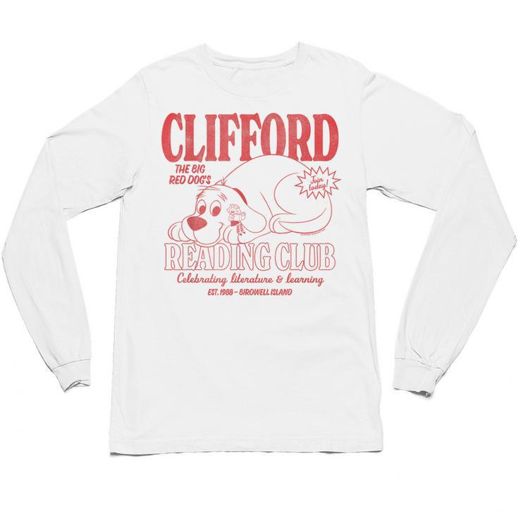 Clifford The Big Red Dog Reading Club Est 1988 Kids Books Unisex Long Sleeve T-Shirt