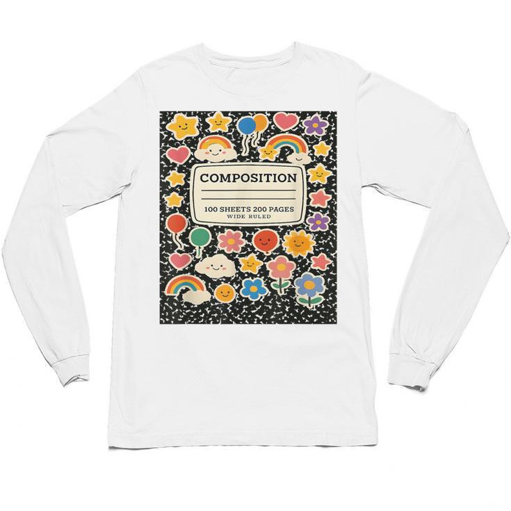 Composition Notebook Costume Teacher Matching Halloween Book Unisex Long Sleeve T-Shirt