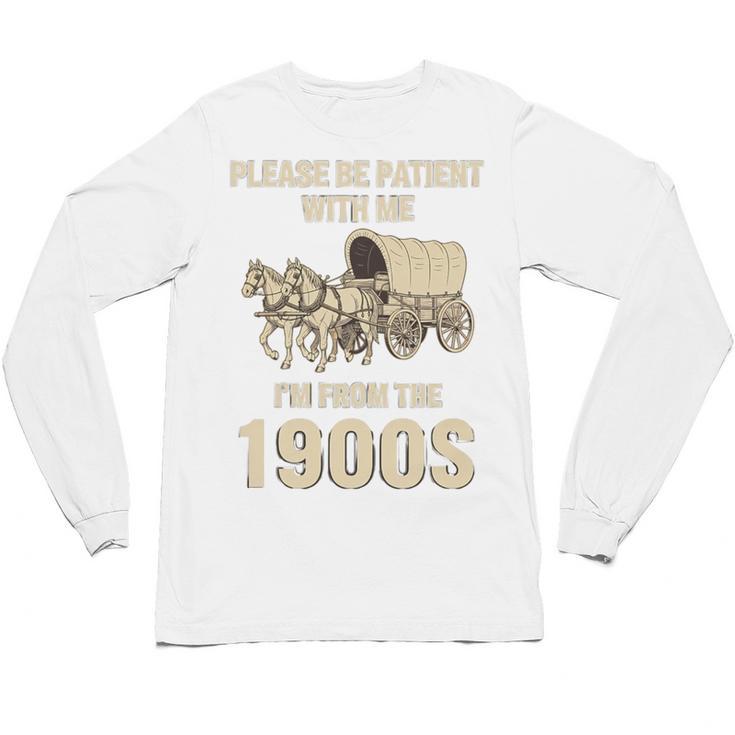 Country Please Be Patient With Me I'm From The 1900s Vintage Premium Tri-Blend Unisex Long Sleeve T-Shirt