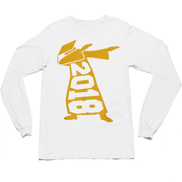 Dabbing Graduation Class Of 2018 T-Shirt School Colors Unisex Long Sleeve T-Shirt