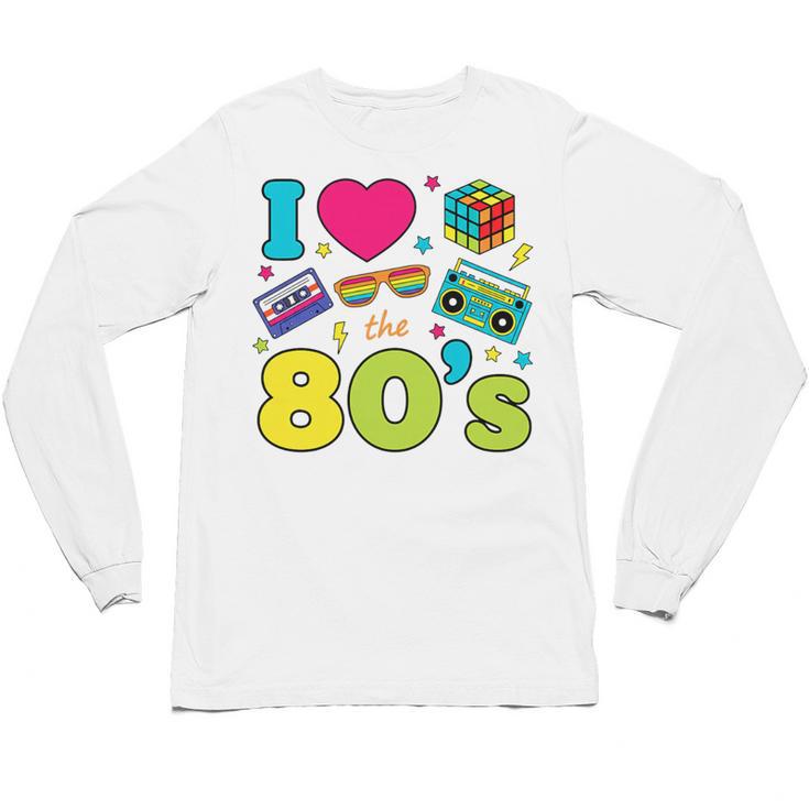 Dad I Love The 80's Retro 80s Nostalgia For Dad Premium Tri-Blend Unisex Long Sleeve T-Shirt