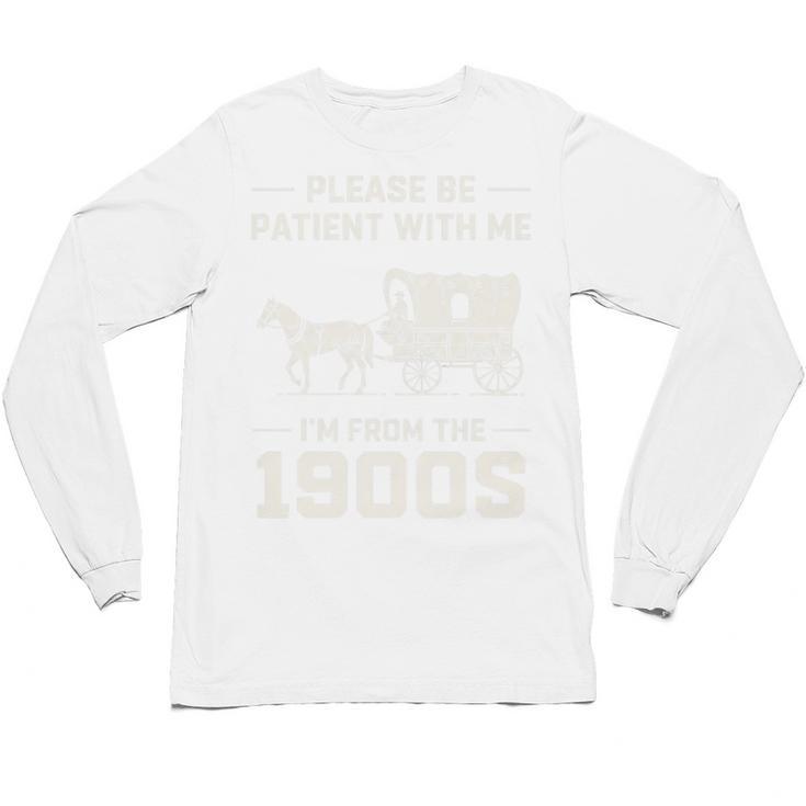 Dad Please Be Patient With Me I'm From The 1900s Vintage Premium Tri-Blend Unisex Long Sleeve T-Shirt