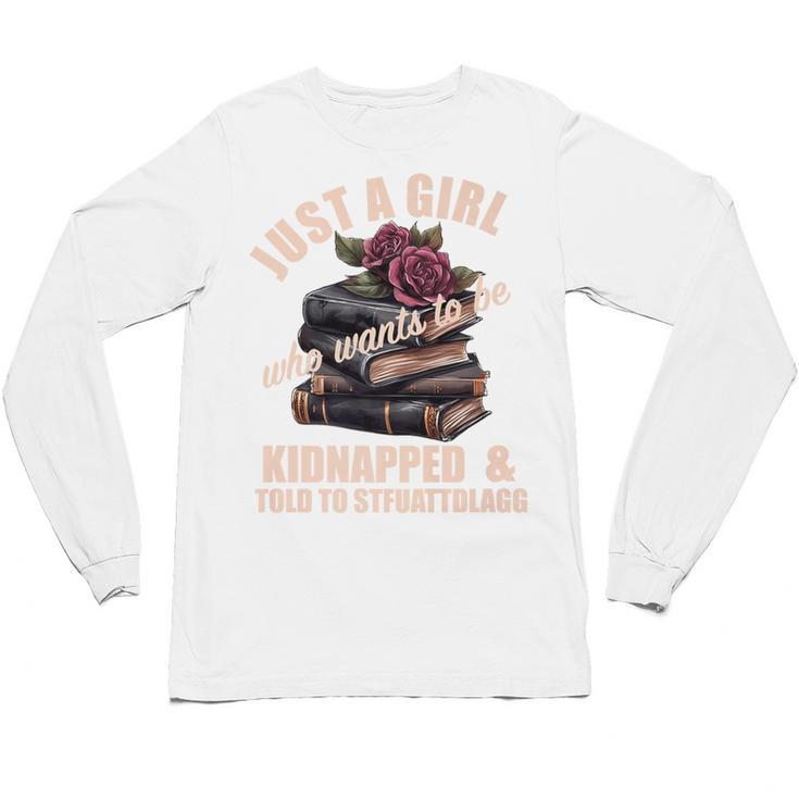 Dark Romance Women Told To STFUATTDLAGG Smutt Book Merch Premium Unisex Long Sleeve T-Shirt