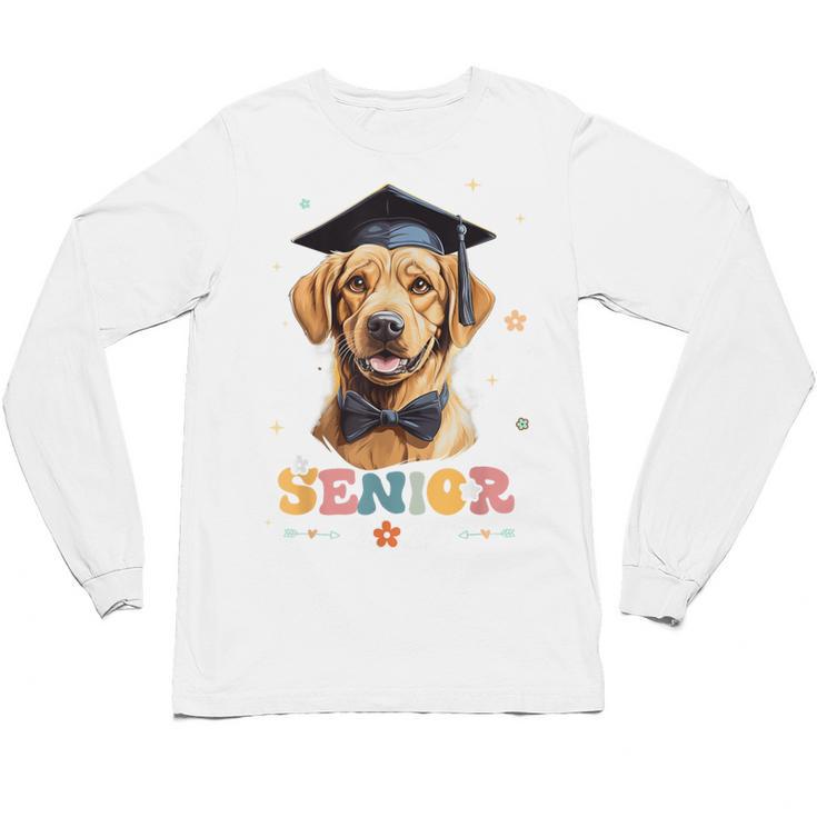 Dog Class Of 2024 Graduation Senior 2024 Men Women Girls Kids Unisex Long Sleeve T-Shirt