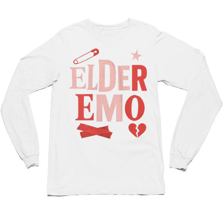 Elder Emo Retro Punk Typography Nostalgia Unisex Long Sleeve T-Shirt