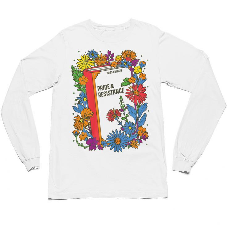 Equal Rights Book Flower Resist Feminist LGBTQ Floral Unisex Long Sleeve T-Shirt