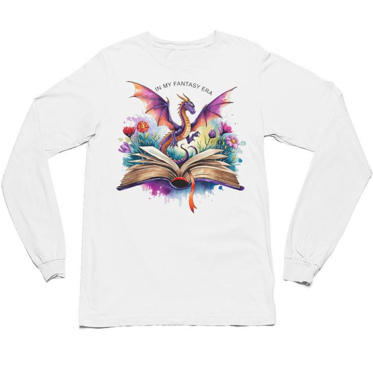 In My Fantasy Era Magic Dragon Book Unisex Long Sleeve T-Shirt