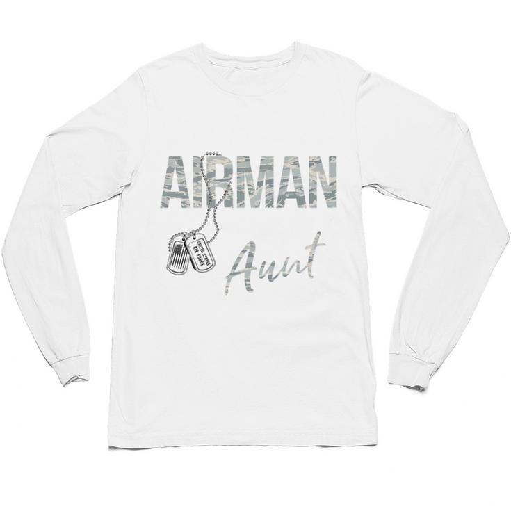 My Favorite Airman Calls Me Aunt US Air Force Graduation Unisex Long Sleeve T-Shirt