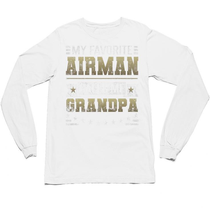 My Favorite Airman Calls Me Grandpa Airman Graduation Premium Unisex Long Sleeve T-Shirt