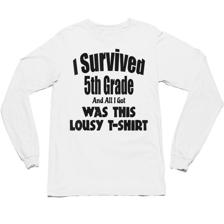 Fifth 5th Grade Graduation Shirt Child Graduate Education Unisex Long Sleeve T-Shirt